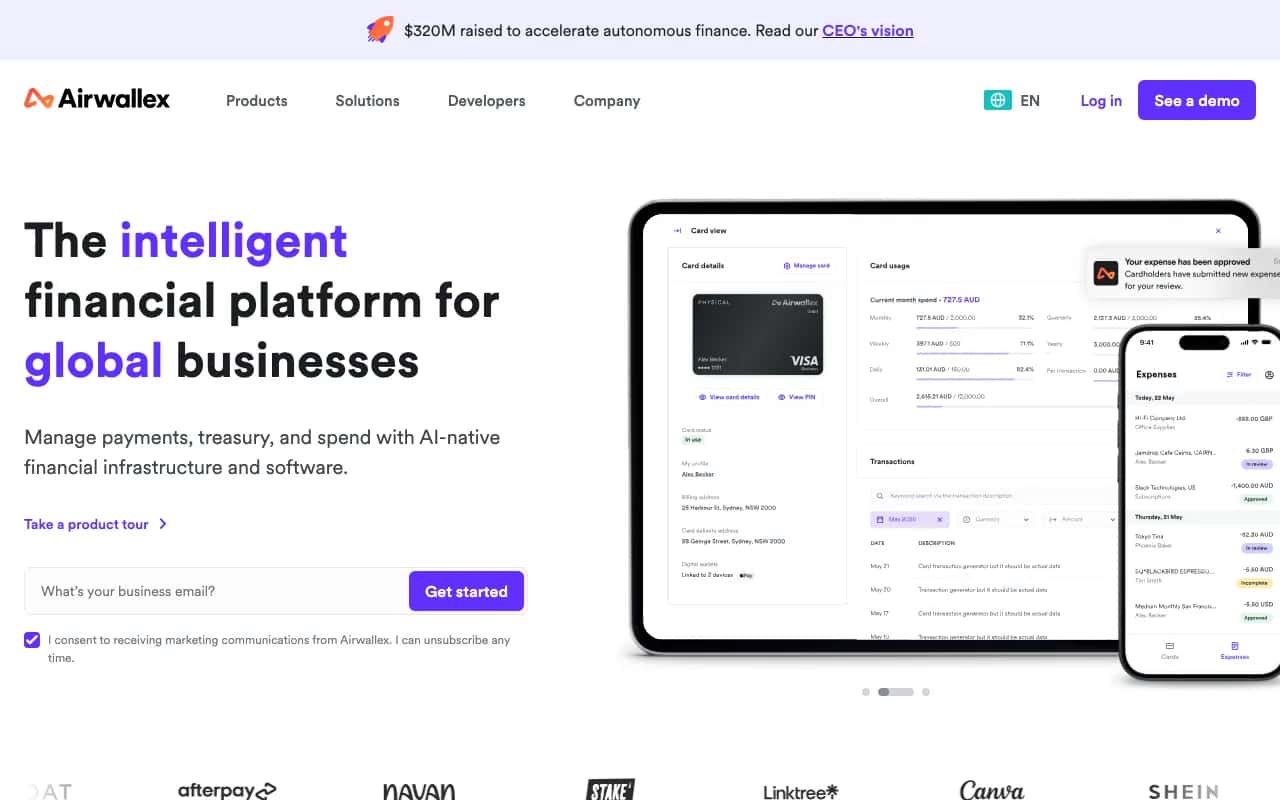 Airwallex website
