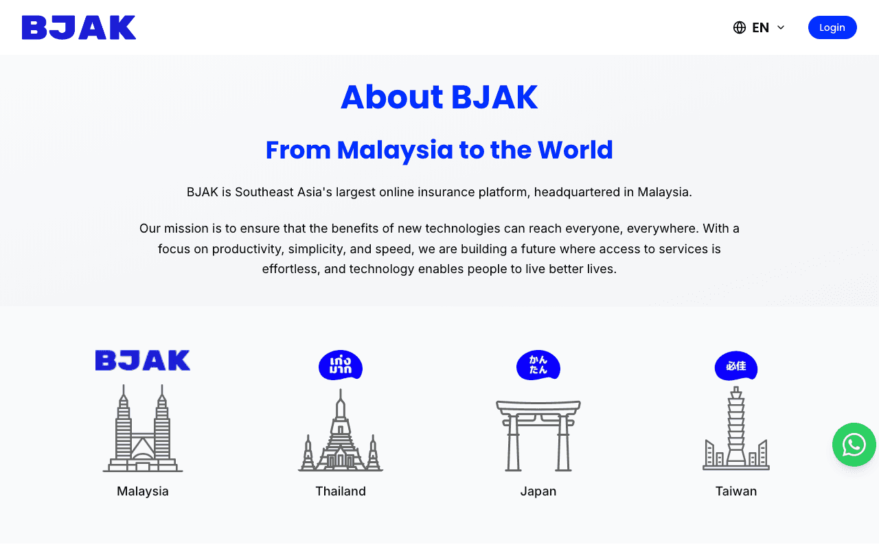 Bjak  website