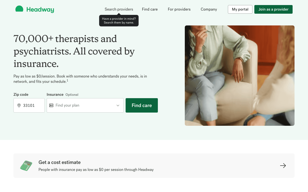 Headway website