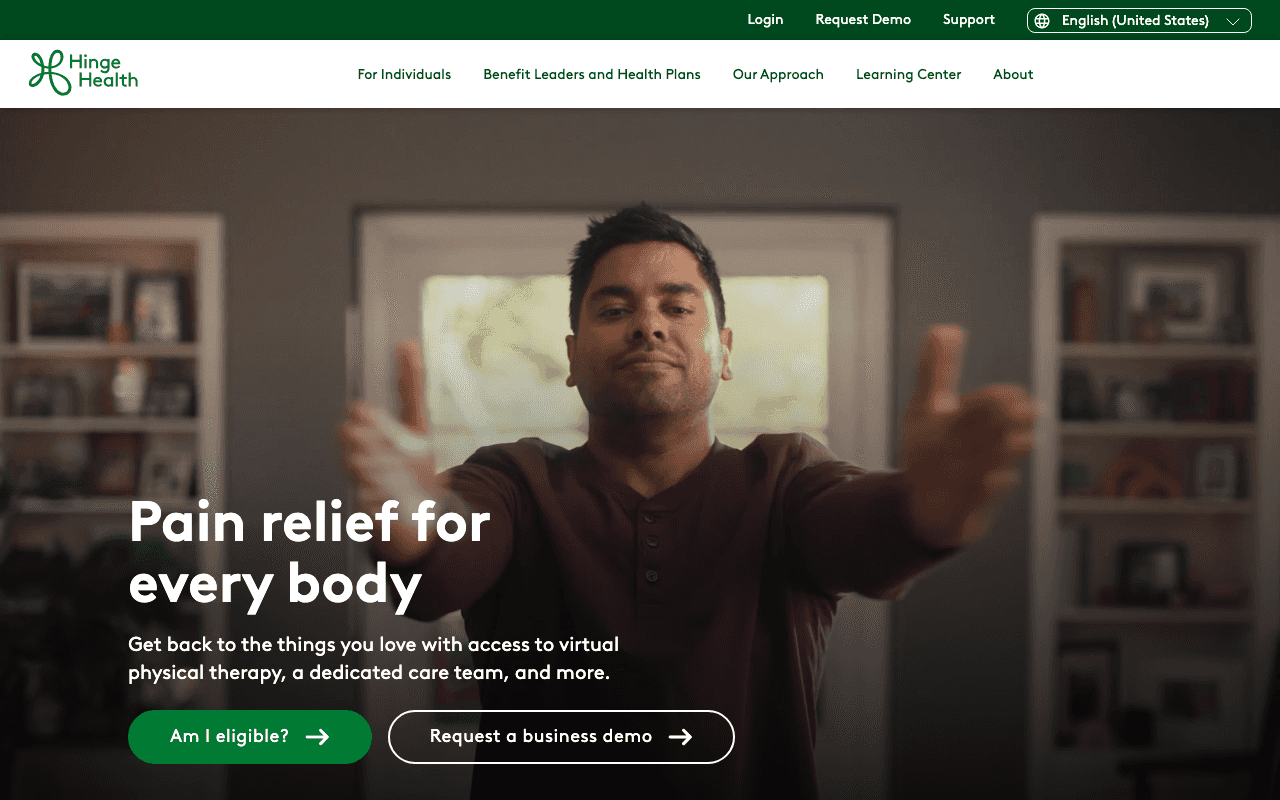Hinge Health website