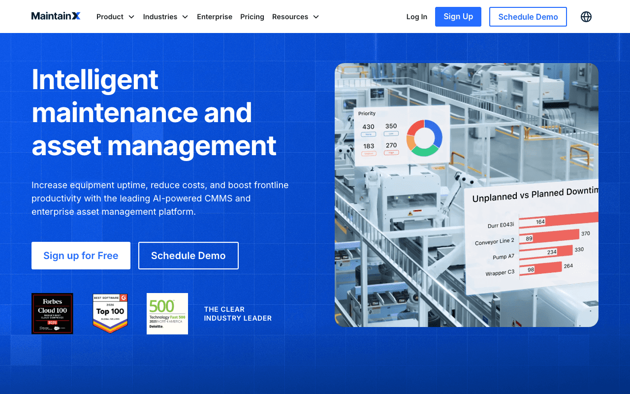 MaintainX website