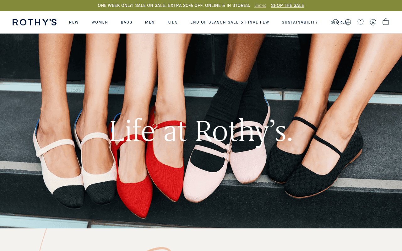 Rothy's website