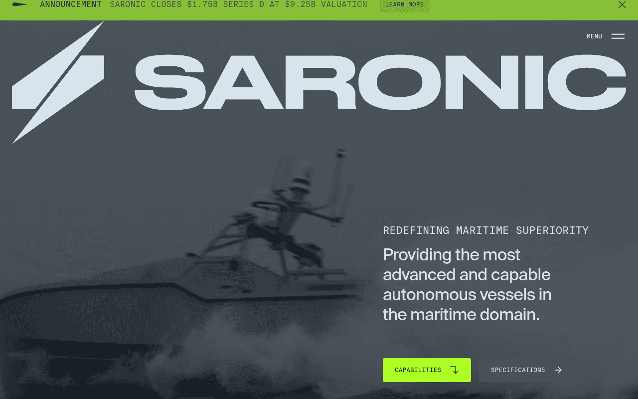 Saronic Technologies website