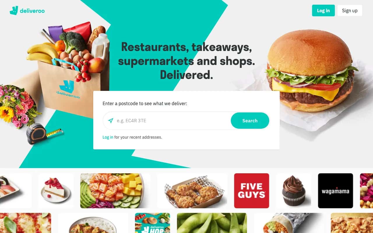 Deliveroo website