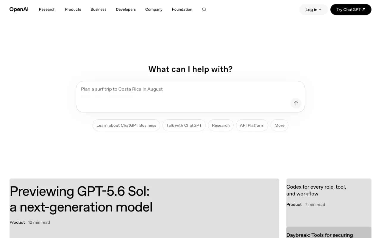 OpenAI website