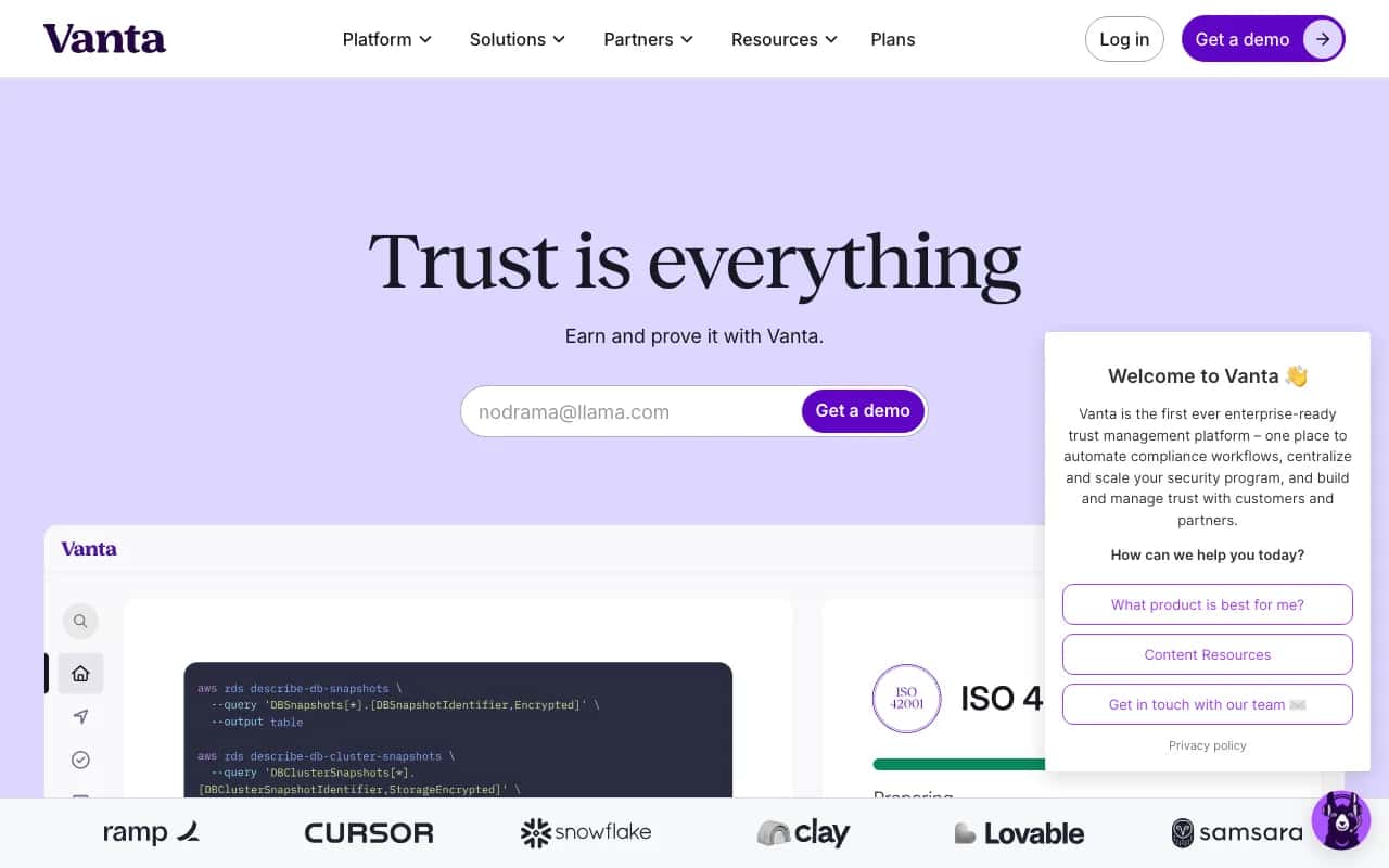 Vanta website