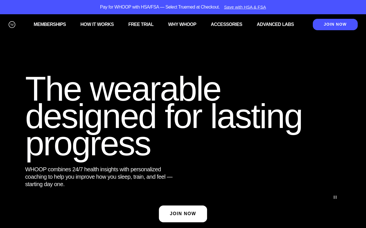 Whoop website